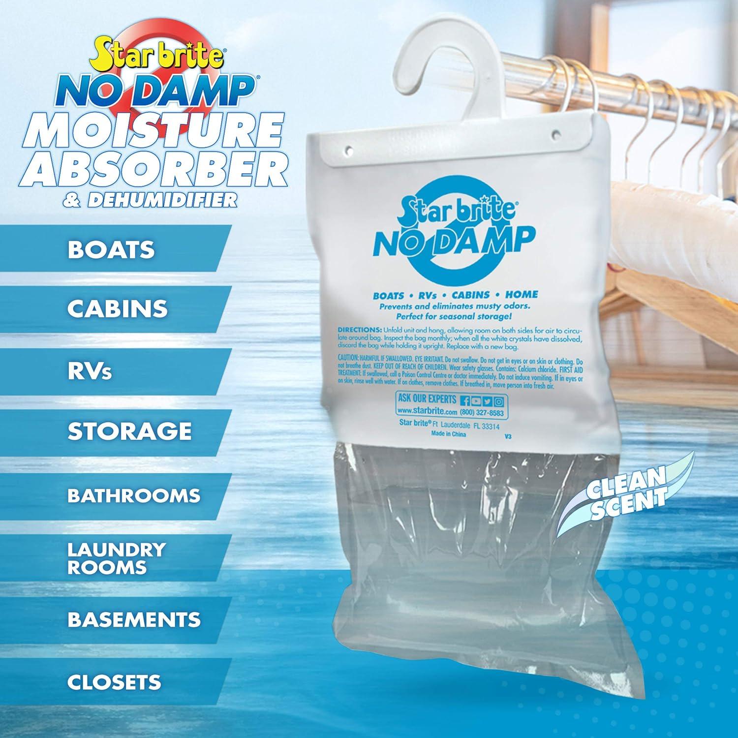 image:imageSTAR BRITE No Damp Moisture Absorber amp Dehumidifier Simple Portable Humidity Control for Boats RVs Seasonal Homes amp More Prevent Musty Odor amp Moisture Damage16 Hanging Bag