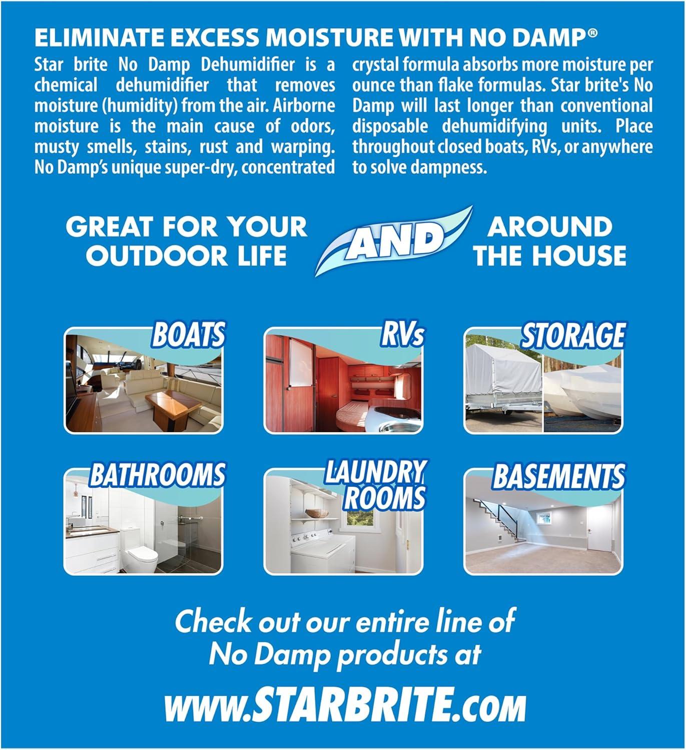 image:imageSTAR BRITE No Damp Moisture Absorber amp Dehumidifier Simple Portable Humidity Control for Boats RVs Seasonal Homes amp More Prevent Musty Odor amp Moisture Damage12 OZ Bucket