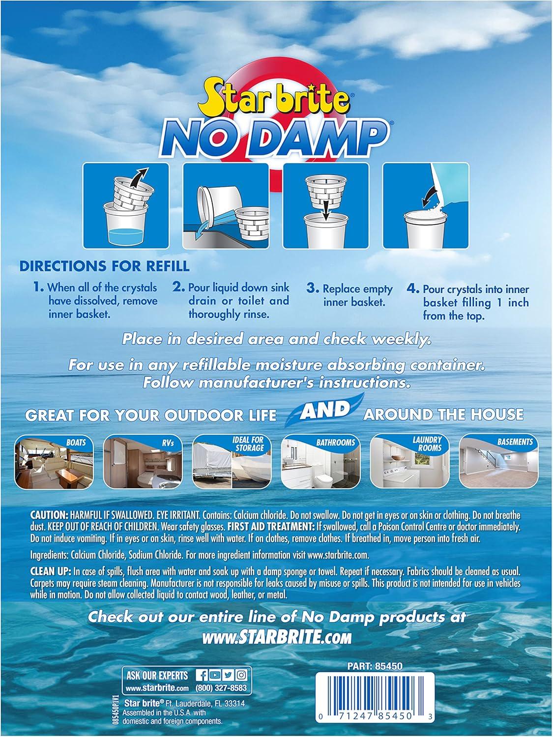 image:imageSTAR BRITE No Damp Moisture Absorber amp Dehumidifier Simple Portable Humidity Control for Boats RVs Seasonal Homes amp More Prevent Musty Odor amp Moisture Damage48 Oz Refill