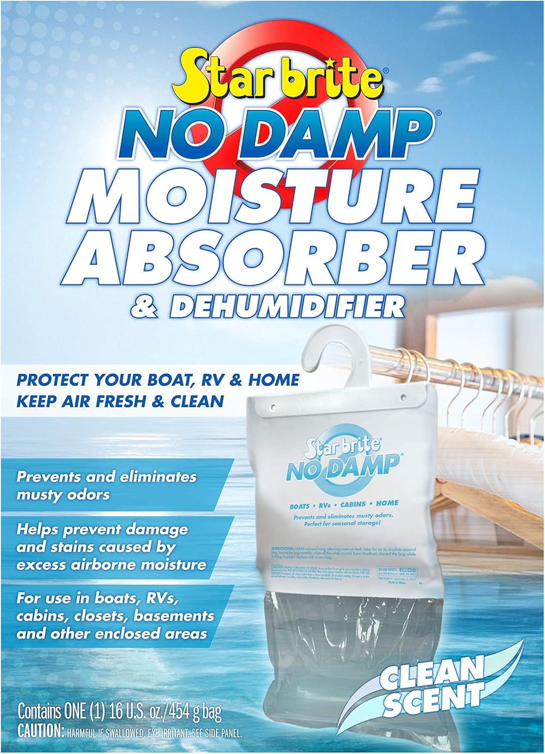 image:imageSTAR BRITE No Damp Moisture Absorber amp Dehumidifier Simple Portable Humidity Control for Boats RVs Seasonal Homes amp More Prevent Musty Odor amp Moisture Damage16 Hanging Bag