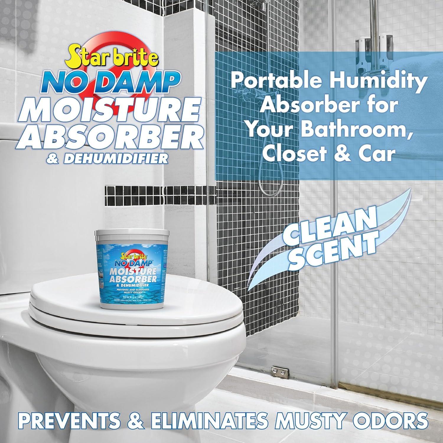 image:imageSTAR BRITE No Damp Moisture Absorber amp Dehumidifier Simple Portable Humidity Control for Boats RVs Seasonal Homes amp More Prevent Musty Odor amp Moisture Damage12 OZ Bucket