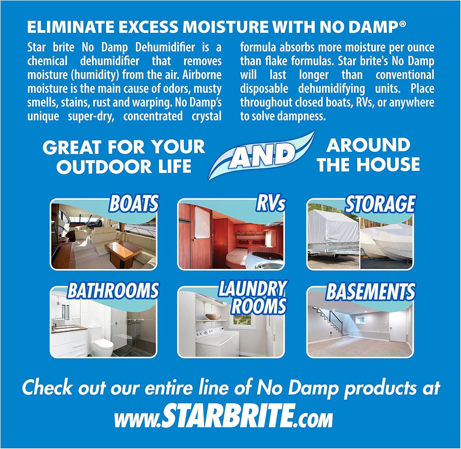 image:imageSTAR BRITE No Damp Moisture Absorber amp Dehumidifier Simple Portable Humidity Control for Boats RVs Seasonal Homes amp More Prevent Musty Odor amp Moisture Damage36 OZ Bucket