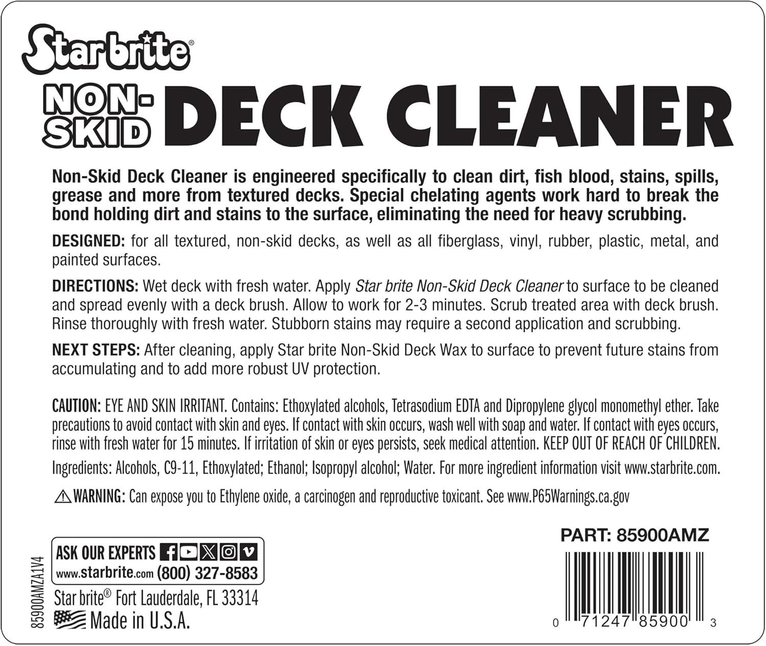 image:imageSTAR BRITE NonSkid Deck Cleaner amp Protectant Ultimate Boat Deck Wash Protects Against Future Stains amp UV Ideal for Fiberglass Vinyl Plastic Painted amp Metal Surfaces128 OZ Gallon
