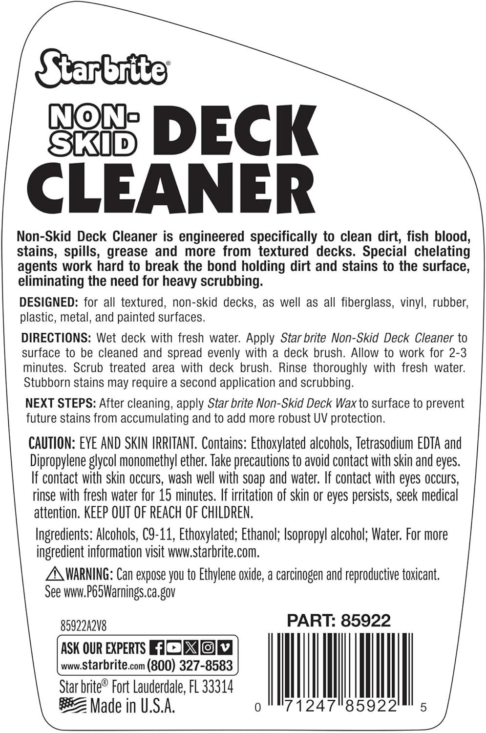 image:imageSTAR BRITE NonSkid Deck Cleaner amp Protectant Ultimate Boat Deck Wash Protects Against Future Stains amp UV Ideal for Fiberglass Vinyl Plastic Painted amp Metal Surfaces22 Oz Spray