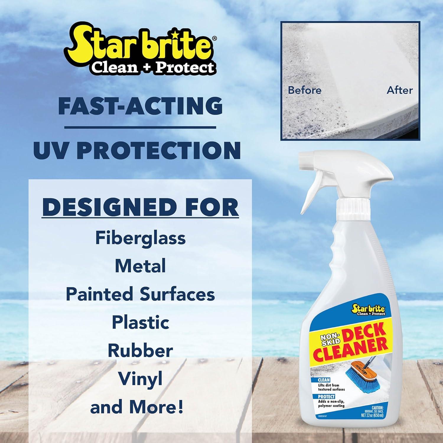 image:imageSTAR BRITE NonSkid Deck Cleaner amp Protectant Ultimate Boat Deck Wash Protects Against Future Stains amp UV Ideal for Fiberglass Vinyl Plastic Painted amp Metal Surfaces22 Oz Spray