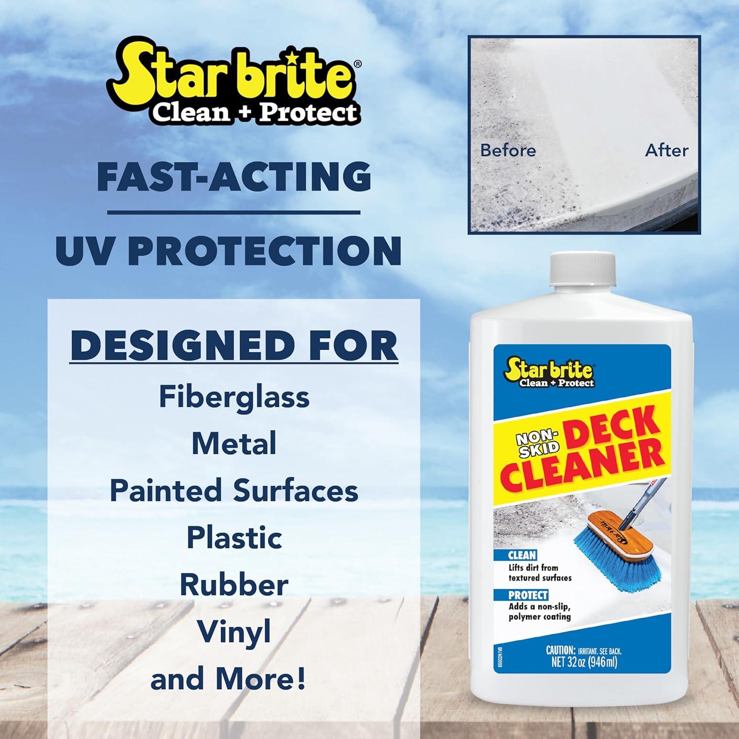 image:imageSTAR BRITE NonSkid Deck Cleaner amp Protectant Ultimate Boat Deck Wash Protects Against Future Stains amp UV Ideal for Fiberglass Vinyl Plastic Painted amp Metal Surfaces32 OZ Quart
