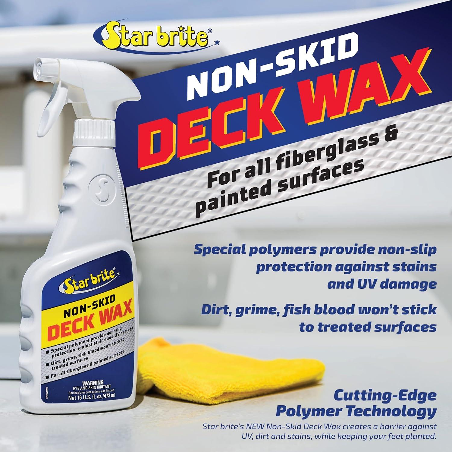 image:imageSTAR BRITE NonSkid Deck Wax Spray Essential for NonSlip Stain amp UV Damage Protection Ideal Boat Deck Solution 16 OZ 097316
