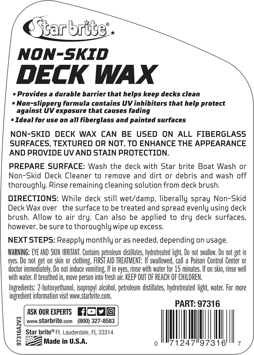 image:imageSTAR BRITE NonSkid Deck Wax Spray Essential for NonSlip Stain amp UV Damage Protection Ideal Boat Deck Solution 16 OZ 097316