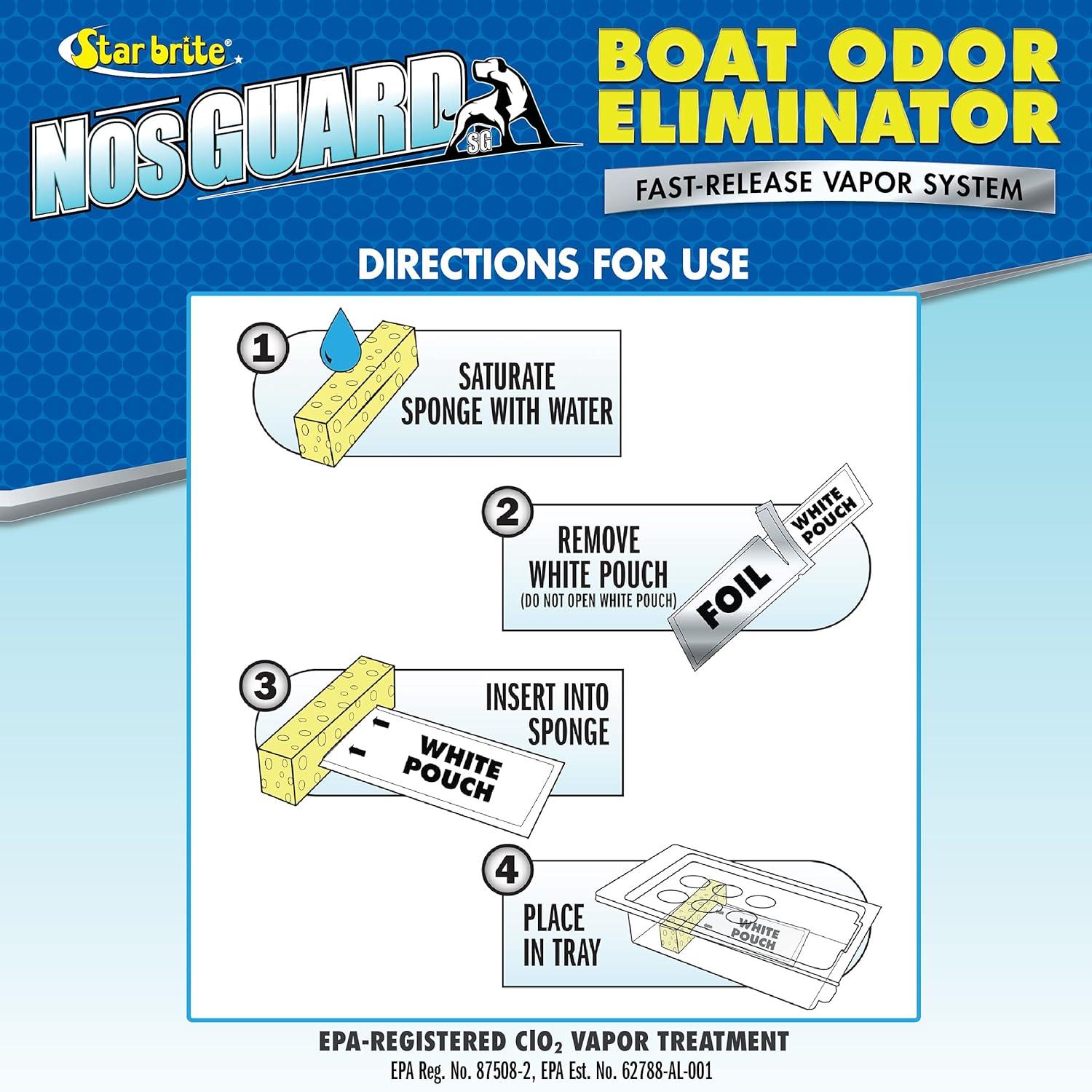 image:imageSTAR BRITE NosGUARD SG Boat Odor Eliminator FastRelease Vapor System Removes Mold and Mildew Stains Smoke Food and Pet Odors Deep Penetrating Cabin Deodorizer for Marine InteriorsBoat Odor Eliminator