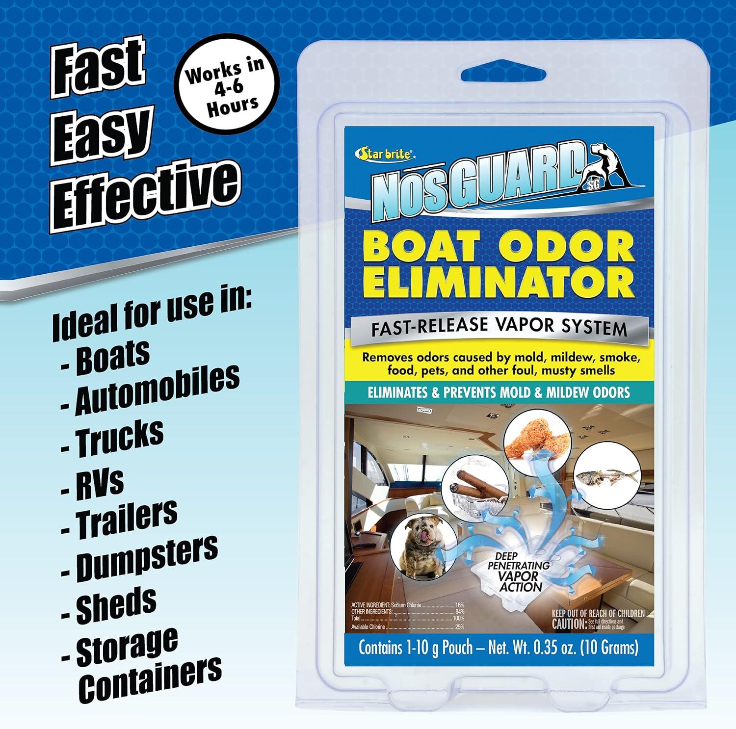 image:imageSTAR BRITE NosGUARD SG Boat Odor Eliminator FastRelease Vapor System Removes Mold and Mildew Stains Smoke Food and Pet Odors Deep Penetrating Cabin Deodorizer for Marine InteriorsBoat Odor Eliminator