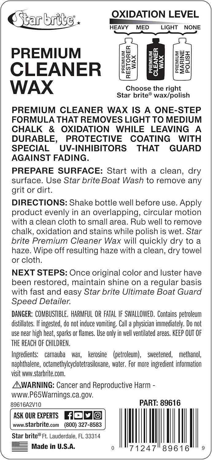 image:imageSTAR BRITE OneStep Cleaner Wax with UV Protection Removes Chalk amp Oxidation from Fiberglass Metals amp Painted Surfaces16 Ounce