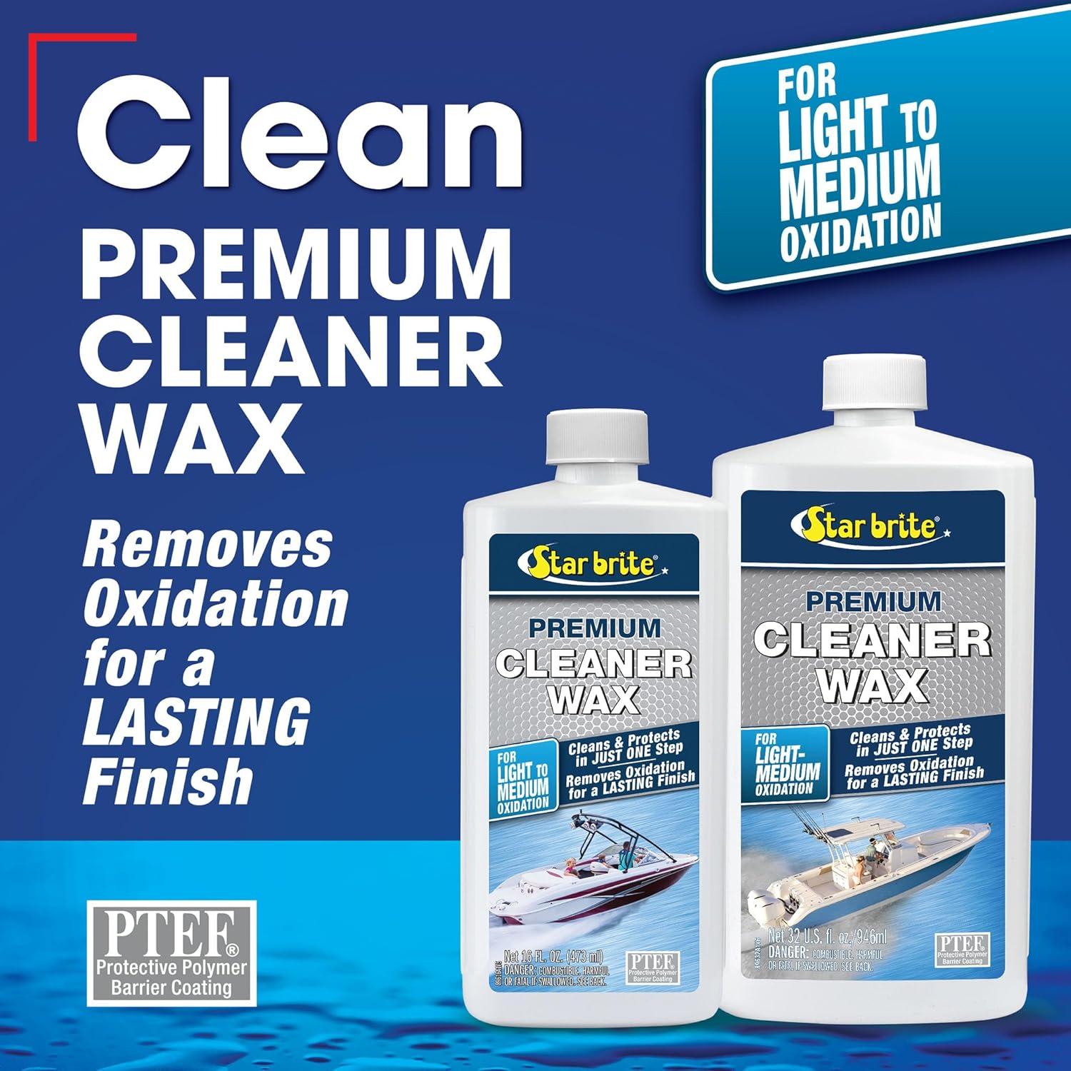 image:imageSTAR BRITE OneStep Cleaner Wax with UV Protection Removes Chalk amp Oxidation from Fiberglass Metals amp Painted Surfaces16 Ounce