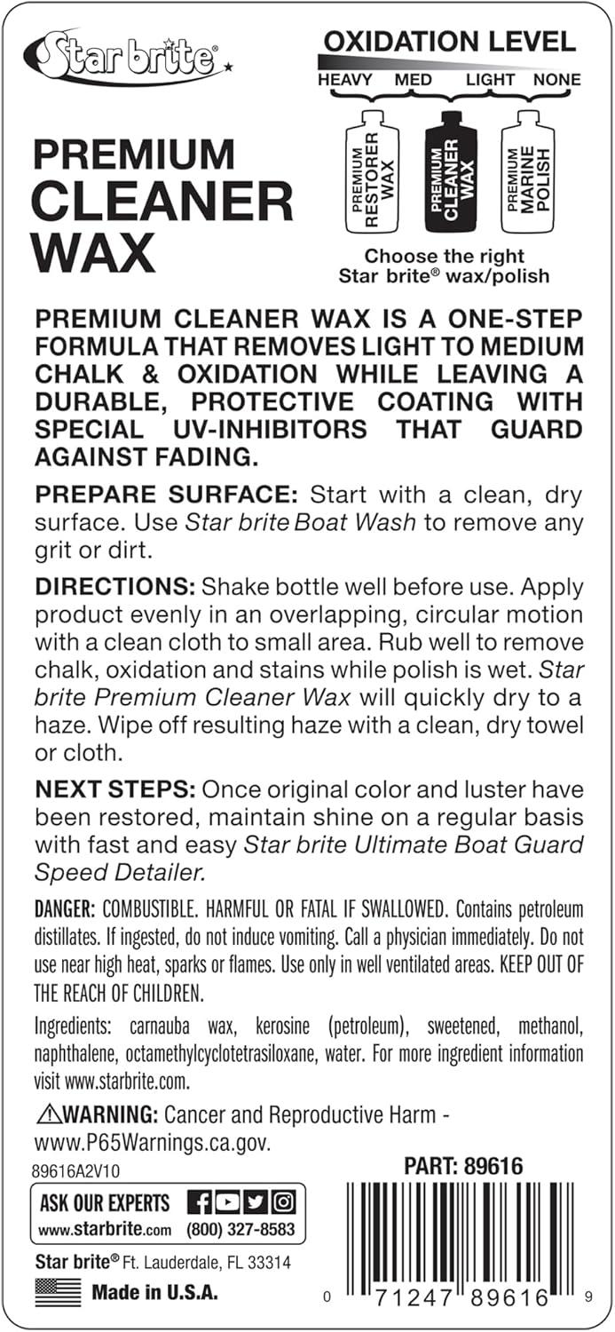 image:imageSTAR BRITE OneStep Cleaner Wax with UV Protection Removes Chalk amp Oxidation from Fiberglass Metals amp Painted Surfaces16 Ounce
