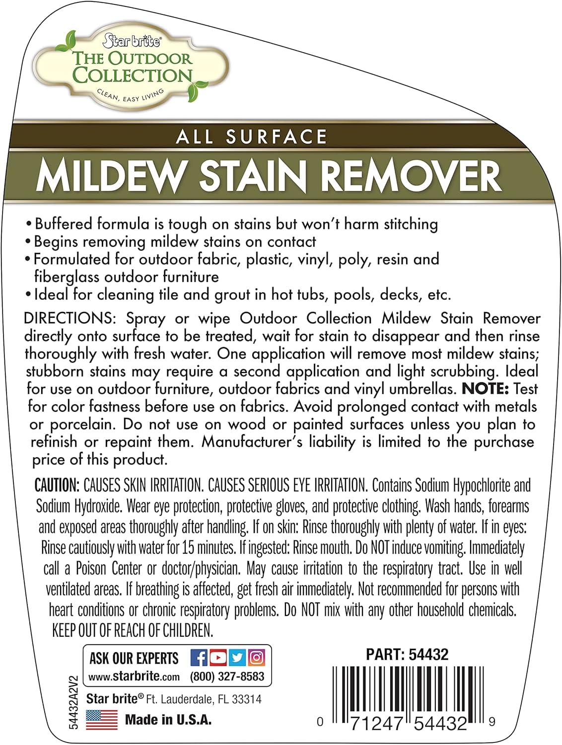 image:imageSTAR BRITE Outdoor Collection All Surface Mold Stain amp Mildew Stain Remover Spray Cleans amp Removes Stains on Contact 32 OZ Spray 05443232 OZ Stain Remover