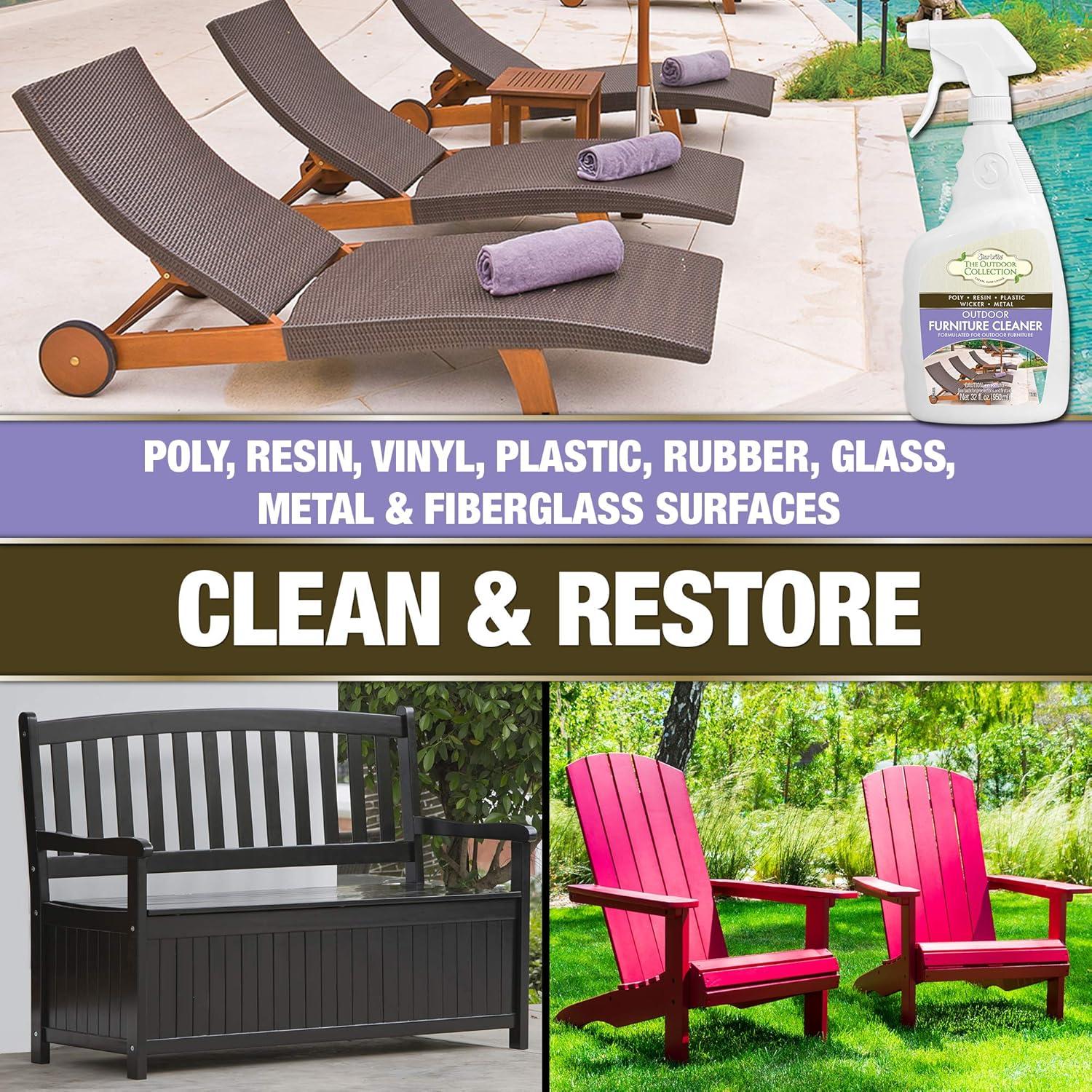 image:imageSTAR BRITE Outdoor Collection Furniture Cleaner Spray AllSurface Cleaner for Poly Resin Vinyl Plastic Rubber Glass Metal and Fiberglass 32 OZ 51932