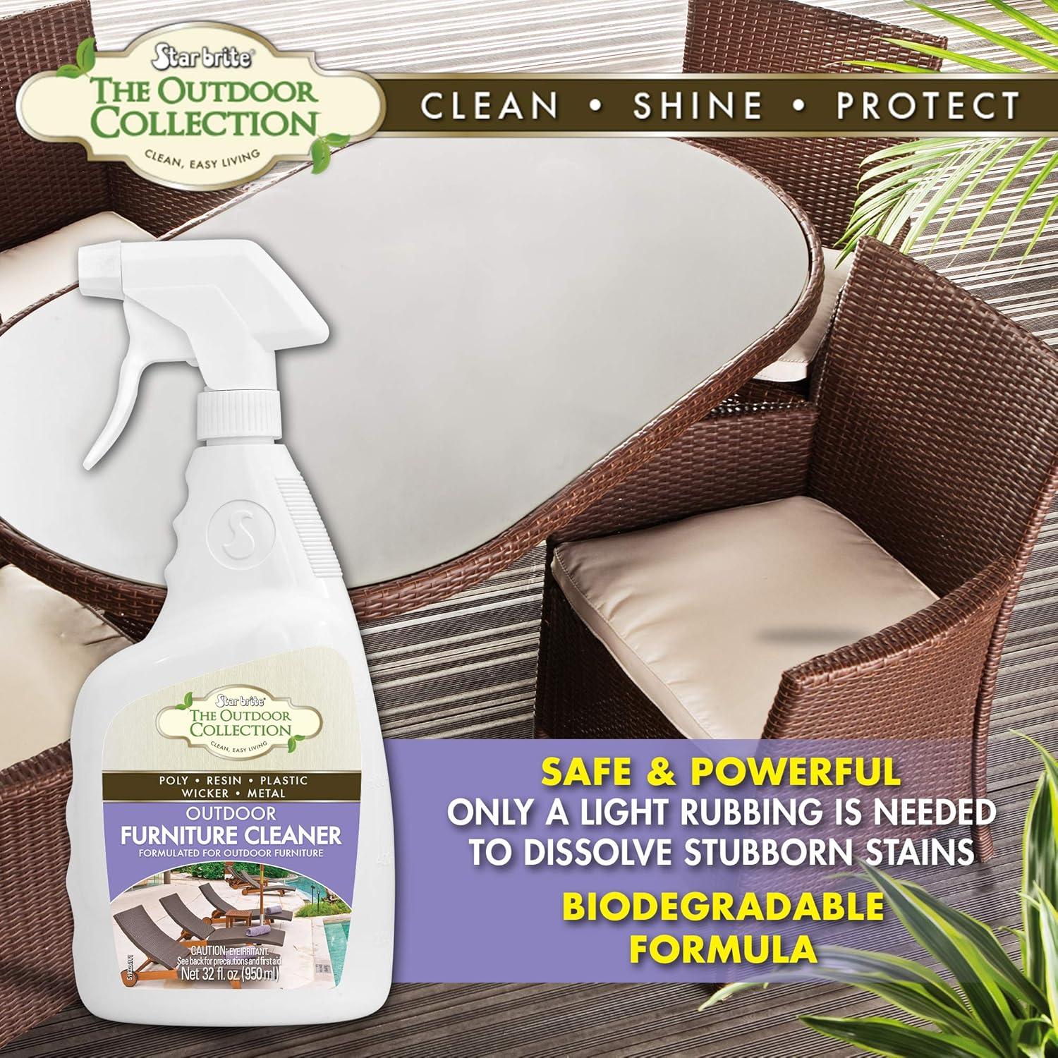 image:imageSTAR BRITE Outdoor Collection Furniture Cleaner Spray AllSurface Cleaner for Poly Resin Vinyl Plastic Rubber Glass Metal and Fiberglass 32 OZ 51932