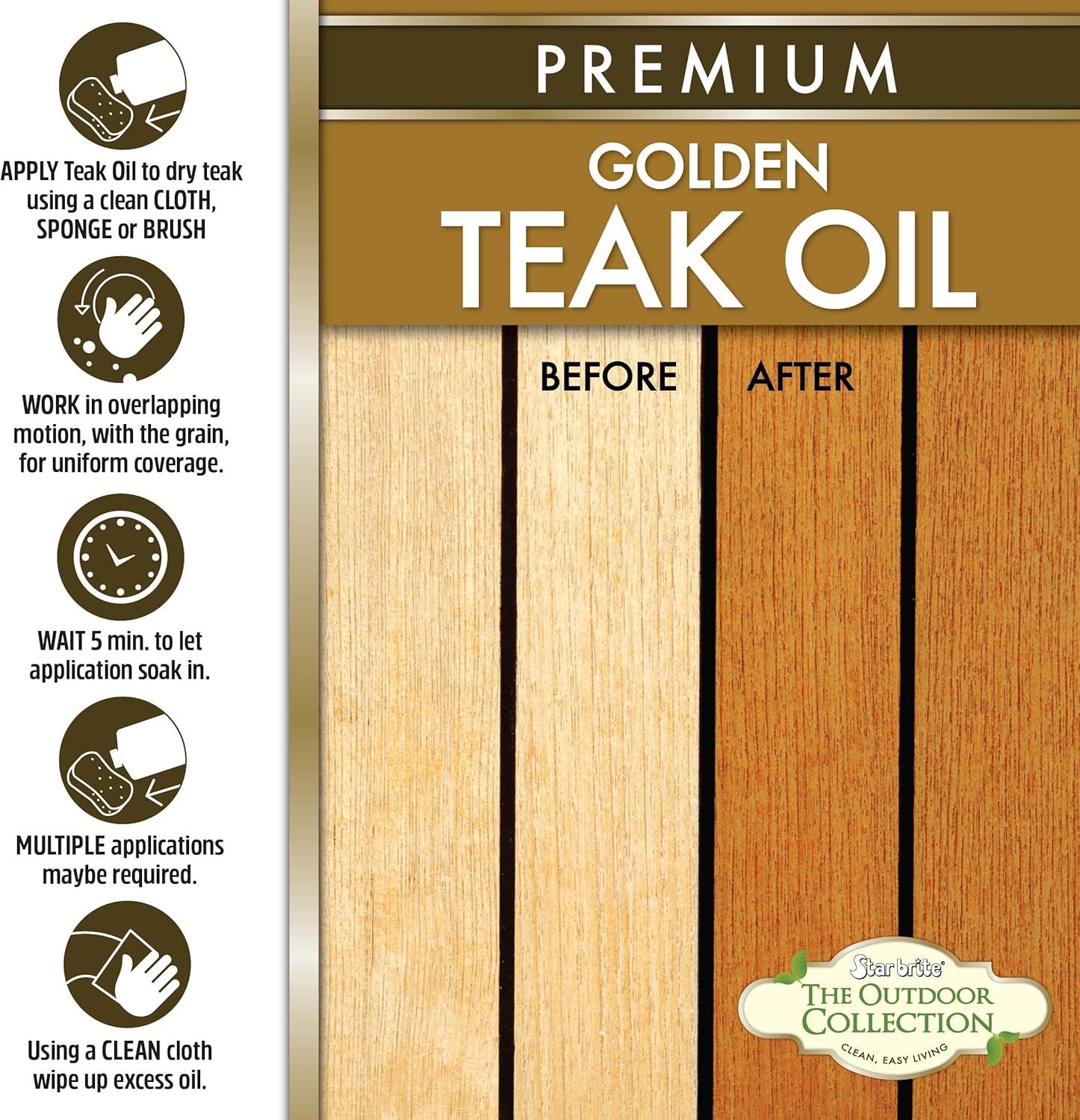 image:imageSTAR BRITE Outdoor Collection Teak Cleaner amp Brightener OneStep Teak Restorer Renew Clean amp Brighten Weathered Gray Teak Prepares Wood for Oiling or Refinishing 16 OZ 52416Complete Kit