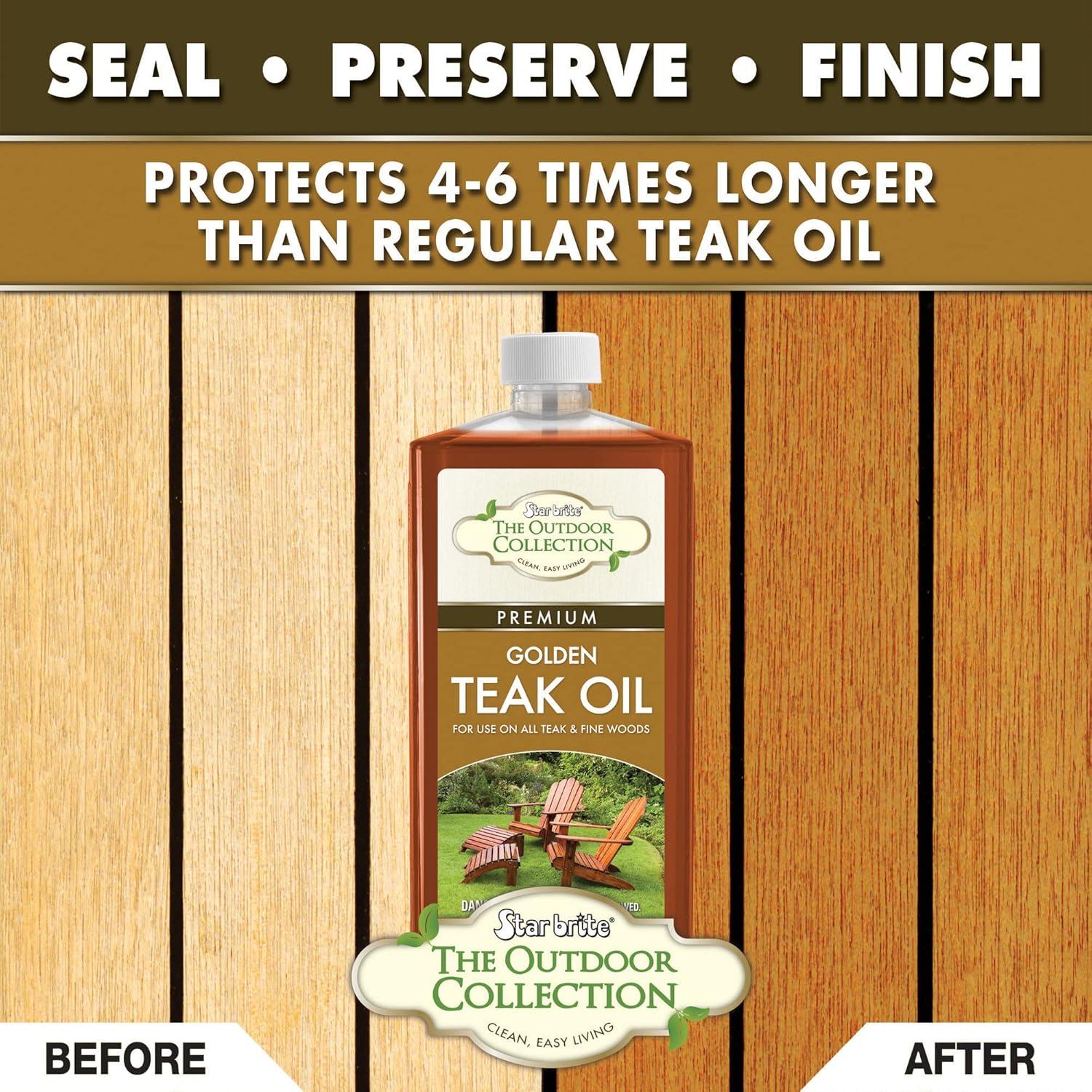 image:imageSTAR BRITE Outdoor Collection Teak Cleaner amp Brightener OneStep Teak Restorer Renew Clean amp Brighten Weathered Gray Teak Prepares Wood for Oiling or Refinishing 16 OZ 5241616 OZ Teak Oil