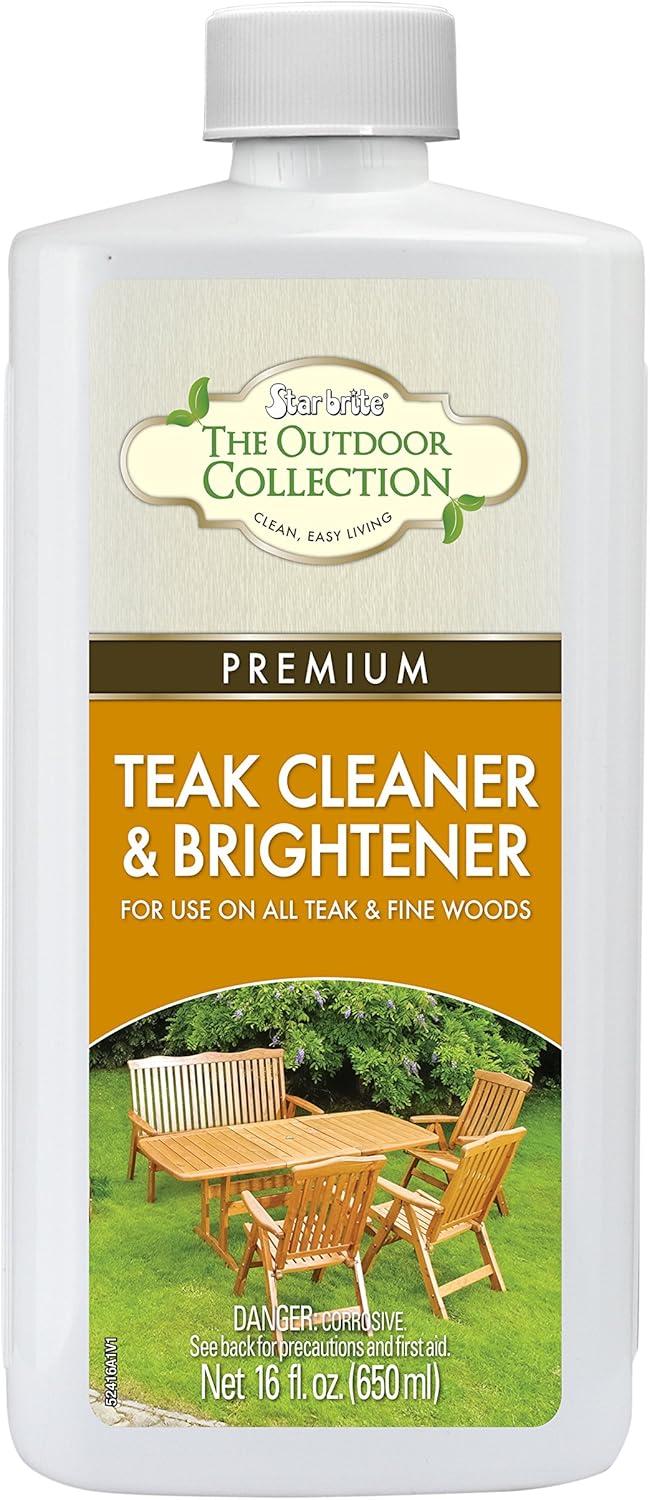 image:imageSTAR BRITE Outdoor Collection Teak Cleaner amp Brightener OneStep Teak Restorer Renew Clean amp Brighten Weathered Gray Teak Prepares Wood for Oiling or Refinishing 16 OZ 5241616 OZ Cleaner