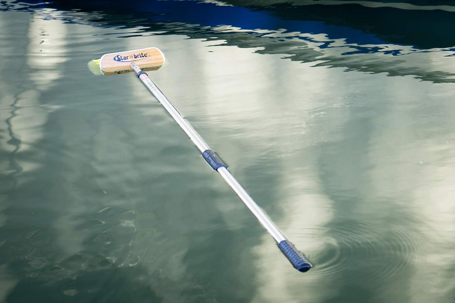 image:imageSTAR BRITE Premium Brush Combo Comes With Heavy Duty Extending 3 6 Handle with 8 Synthetic Wood Brush Boat Hook Attachment Bonus ExtrasBlue Medium