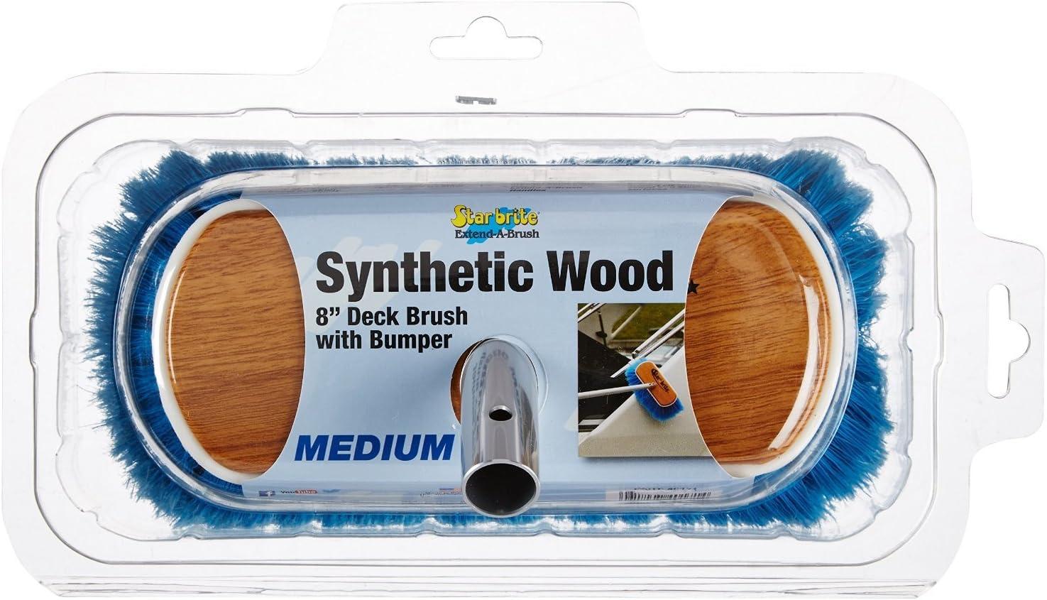 image:imageSTAR BRITE Premium Brush Combo Comes With Heavy Duty Extending 3 6 Handle with 8 Synthetic Wood Brush Boat Hook Attachment Bonus ExtrasBlue Medium