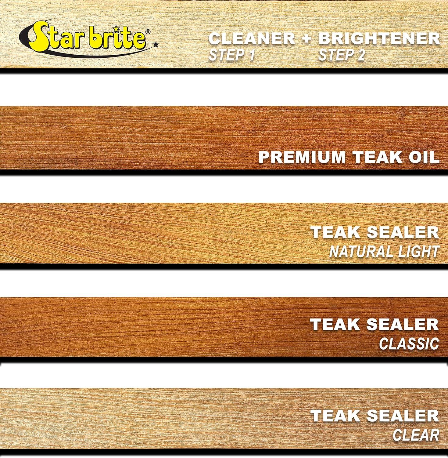 image:imageSTAR BRITE Premium Golden Teak Oil 16 Oz Sealer Preserver amp Finish for Outdoor Teak amp Other Fine Woods 085116PW128 Oz Gallon