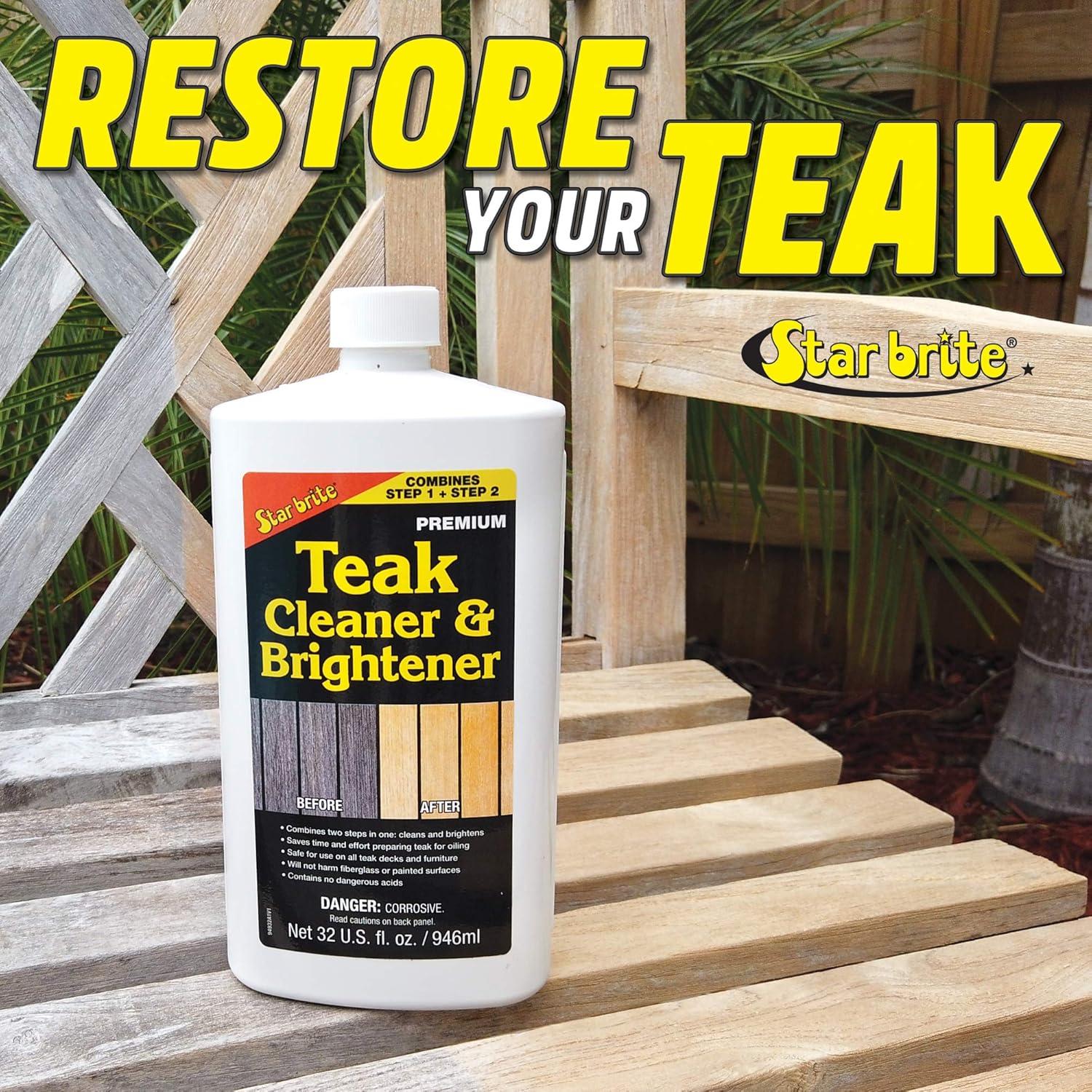 image:imageSTAR BRITE Premium Golden Teak Oil 16 Oz Sealer Preserver amp Finish for Outdoor Teak amp Other Fine Woods 085116PW128 Oz Gallon