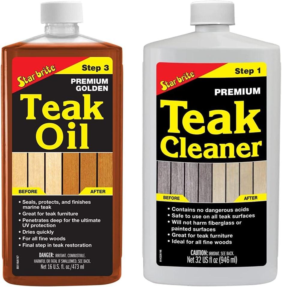 image:imageSTAR BRITE Premium Golden Teak Oil 16 Oz Sealer Preserver amp Finish for Outdoor Teak amp Other Fine Woods 085116PW16 Ounce
