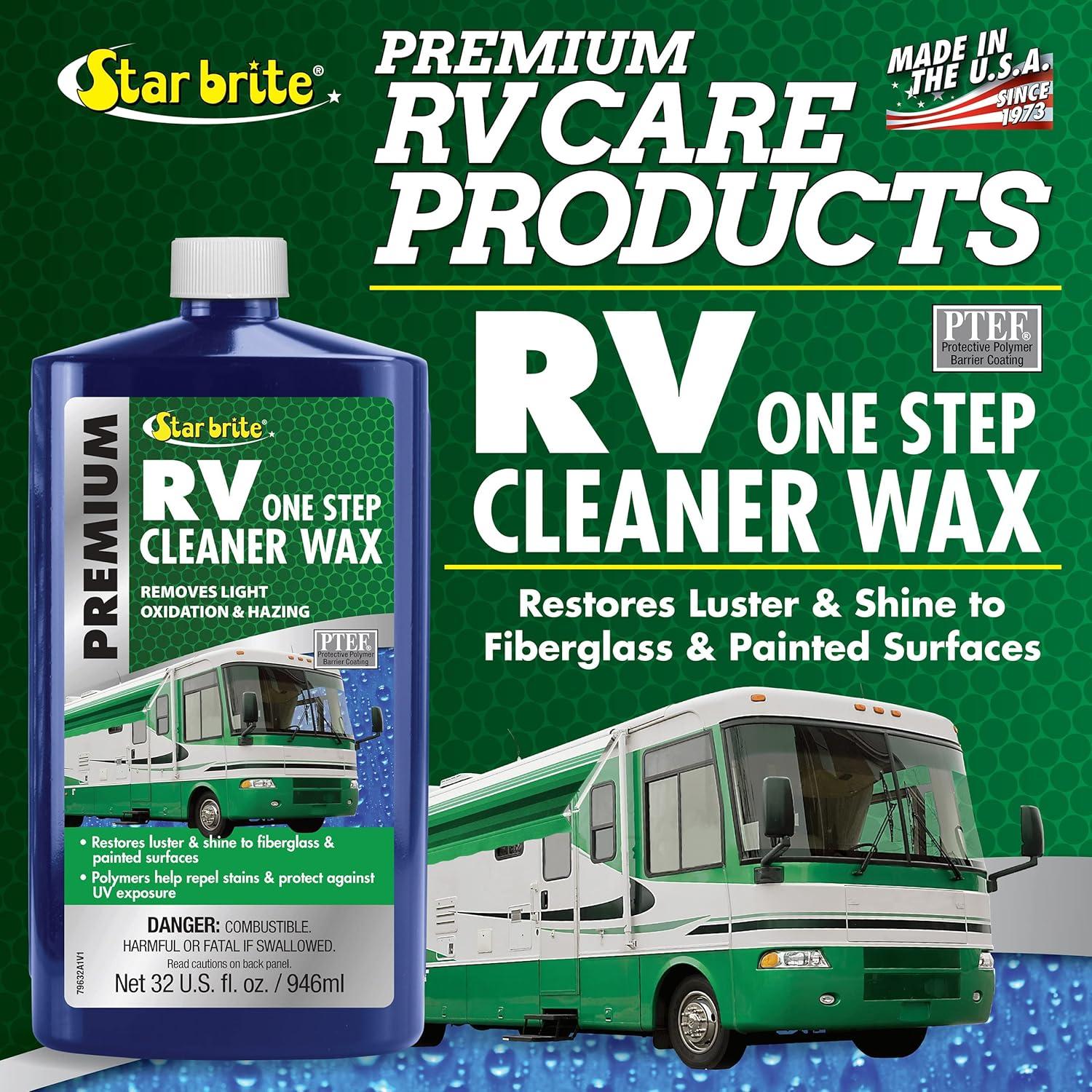 image:imageSTAR BRITE Premium RV One Step Cleaner Wax Cleans Protects amp Enhances RVs Restores Color amp Shine UV Inhibitors Ideal for Scuff Marks Use by Hand or Buffer