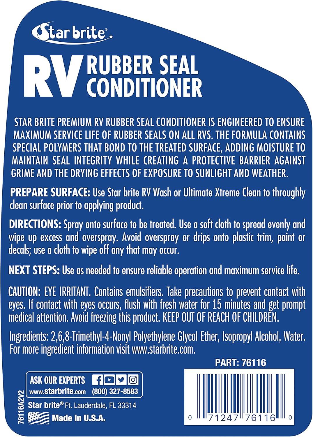 image:imageSTAR BRITE Premium RV Rubber Seal Conditioner Protects amp Extends the Life of Rubber Seals UV amp Weather Resistant 16 OZ 076116Seal Conditioner Spray
