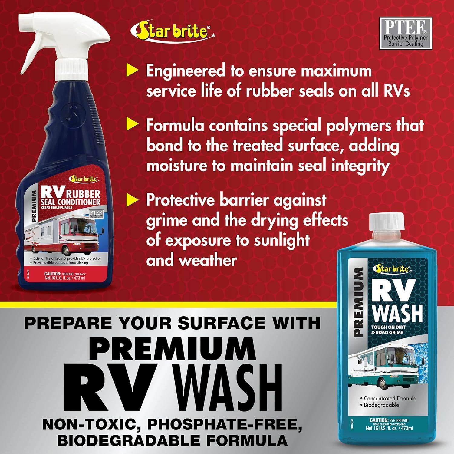 image:imageSTAR BRITE Premium RV Rubber Seal Conditioner Protects amp Extends the Life of Rubber Seals UV amp Weather Resistant 16 OZ 076116Seal Conditioner Spray