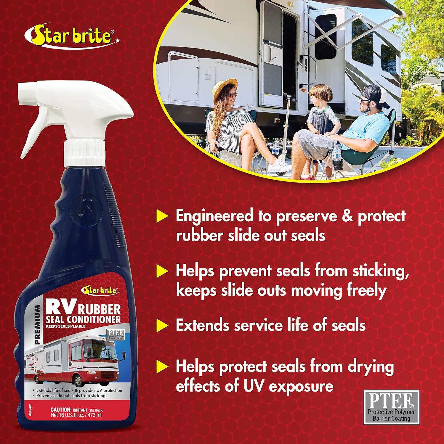 image:imageSTAR BRITE Premium RV Rubber Seal Conditioner Protects amp Extends the Life of Rubber Seals UV amp Weather Resistant 16 OZ 076116Seal Conditioner Spray