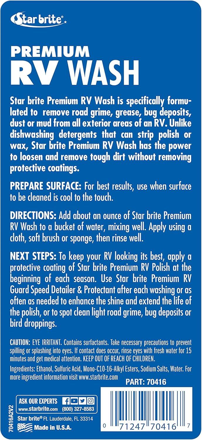 image:imageSTAR BRITE Premium RV Wash Ultimate RV Exterior Cleaner for Road Grime amp More Ideal for All Camper Surfaces 16 OZ 070416P