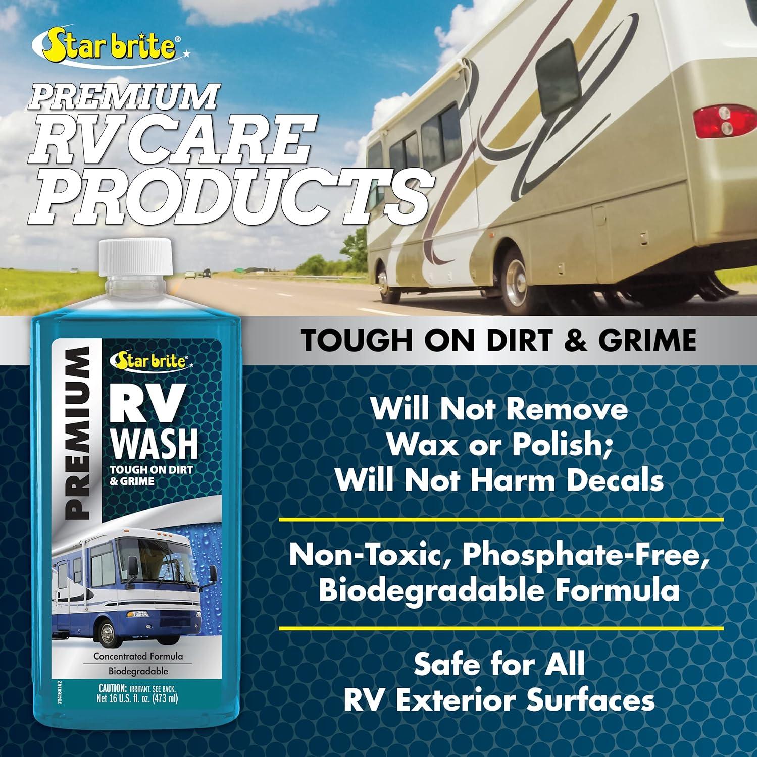 image:imageSTAR BRITE Premium RV Wash Ultimate RV Exterior Cleaner for Road Grime amp More Ideal for All Camper Surfaces 16 OZ 070416P