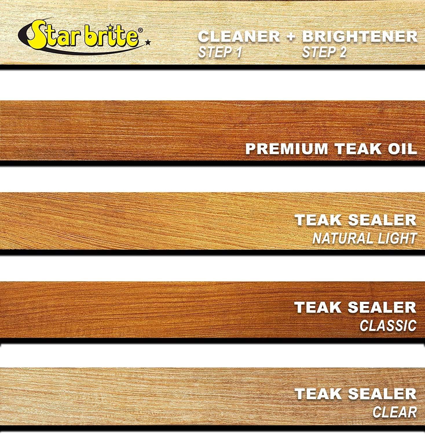 image:imageSTAR BRITE Premium Teak Cleaner Restore Renew amp Refresh Old Weathered Gray Teak Furniture amp Other Fine Woods Step 116 OZ 081416128 oz