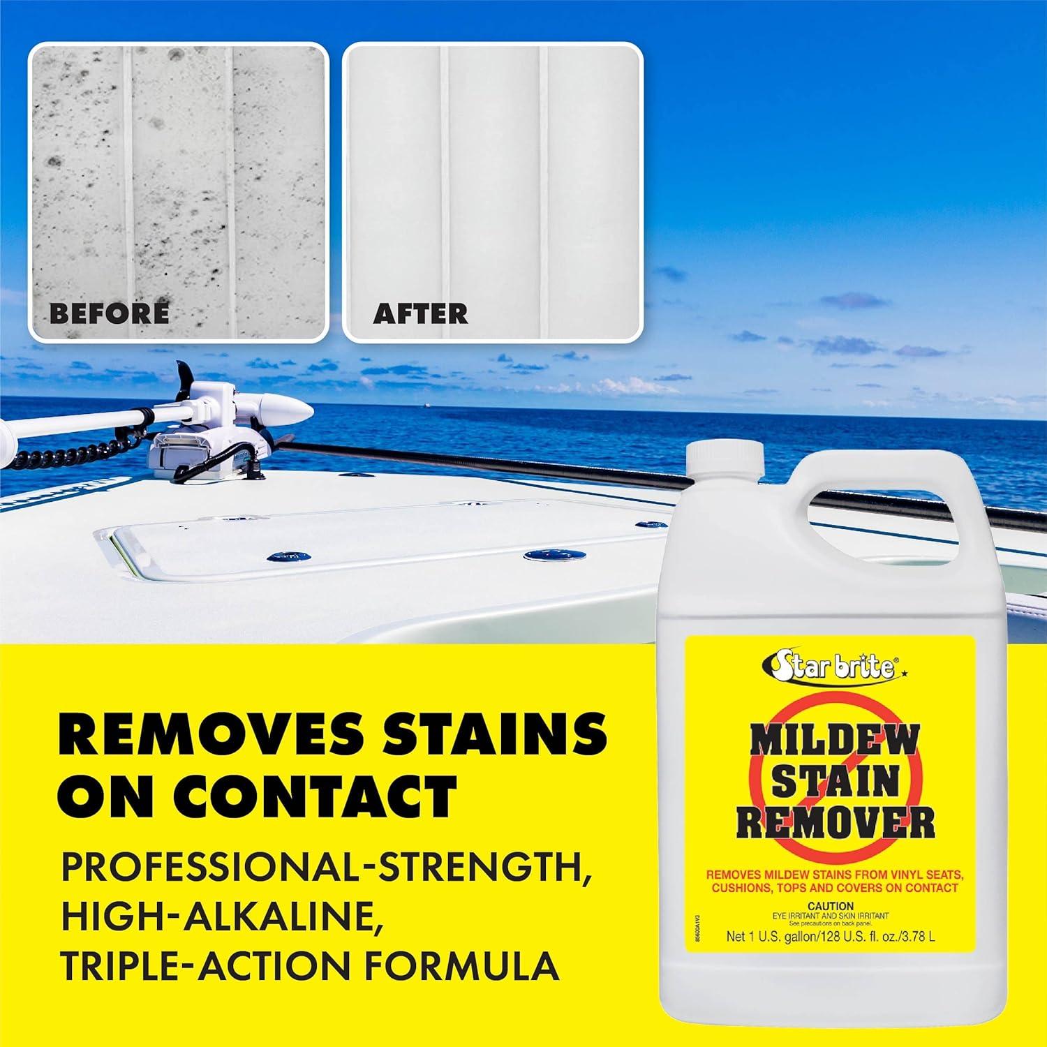 image:imageSTAR BRITE ProfessionalGrade Mildew amp Mold Stain Remover Cleaner Instant Contact Stain Removal Ideal for Marine amp Outdoor Upholstery128 Oz Gallon