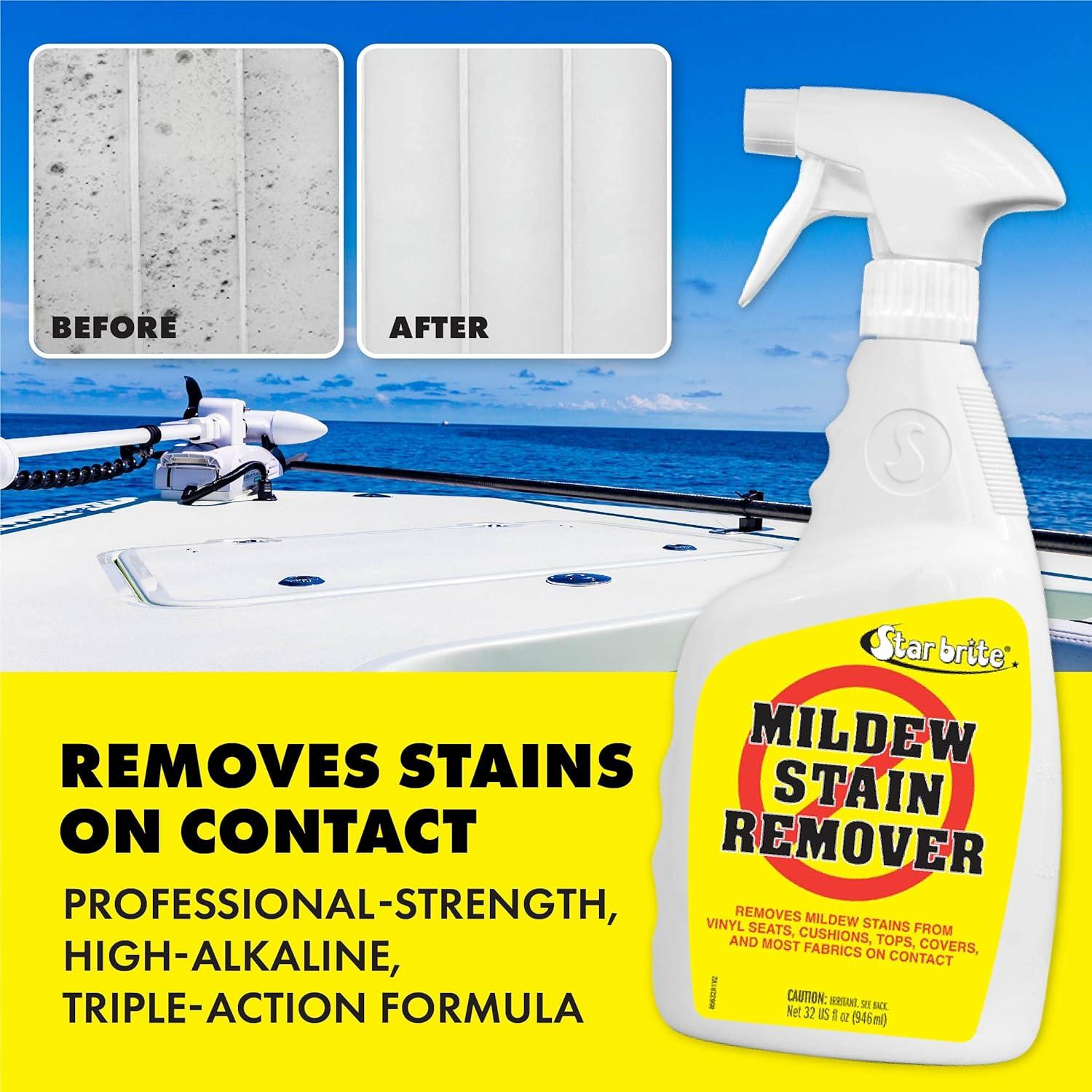 image:imageSTAR BRITE ProfessionalGrade Mildew amp Mold Stain Remover Cleaner Instant Contact Stain Removal Ideal for Marine amp Outdoor Upholstery32 Oz Spray