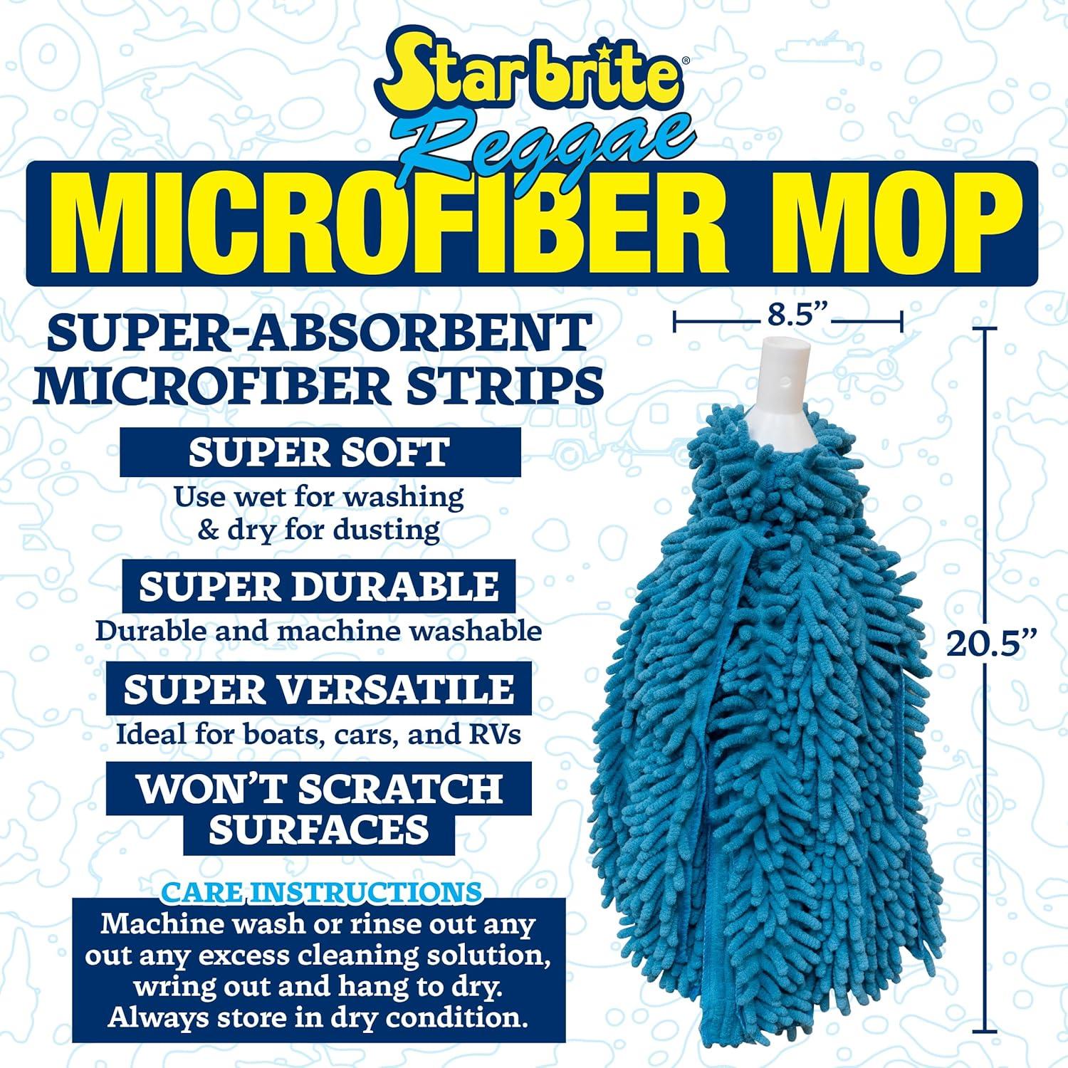 image:imageSTAR BRITE Reggae WetDry Pad Super Absorbent Microfiber for Boat Car amp RV ScratchFree Cleaning with Articulated Base 040128Large Pack of 1