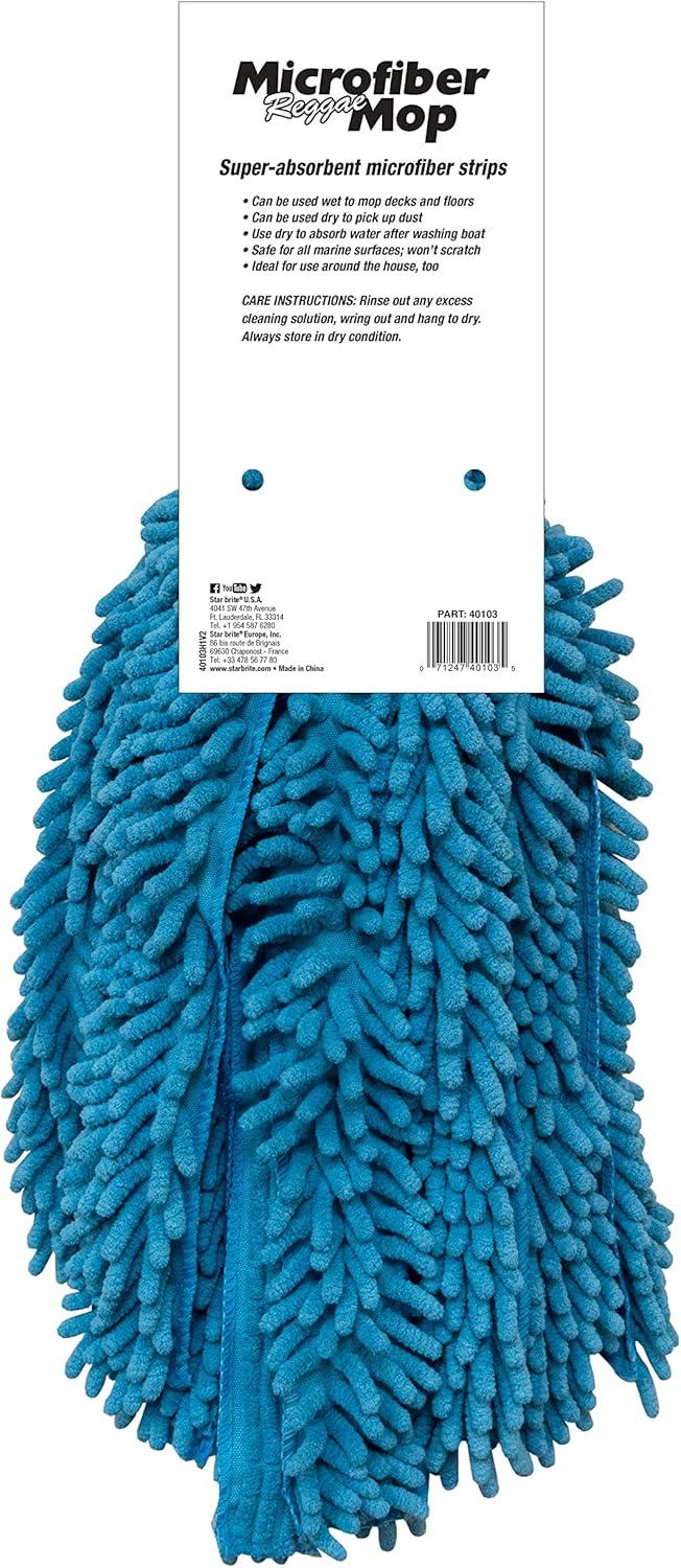 image:imageSTAR BRITE Reggae WetDry Pad Super Absorbent Microfiber for Boat Car amp RV ScratchFree Cleaning with Articulated Base 040128Large Pack of 1