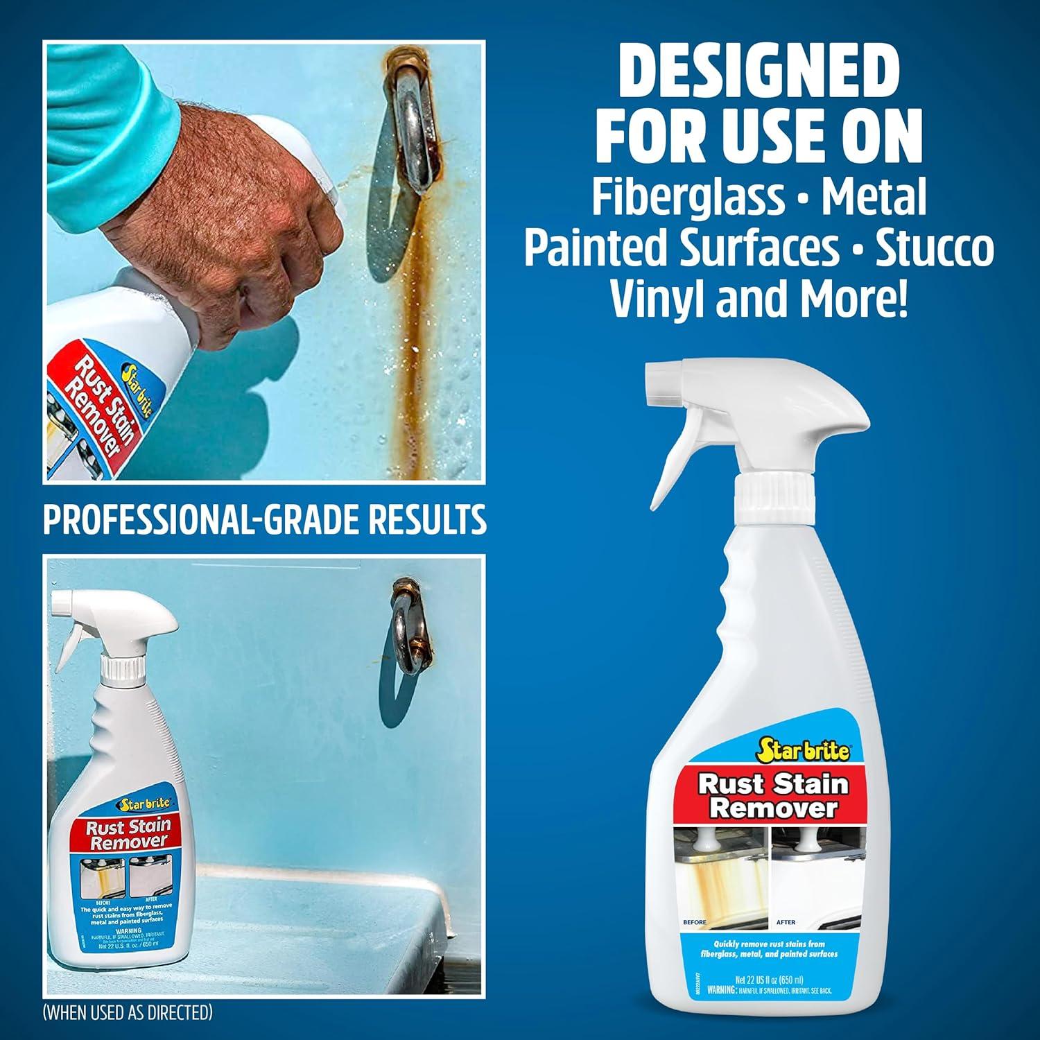image:imageSTAR BRITE Rust Stain Remover Spray Instantly Dissolve Corrosion Stains on Fiberglass Vinyl Fabric Metal amp Painted Surfaces Also Removes Sprinkler Stains 22 Ounces 089222SSSpray 22 Oz 089222SS