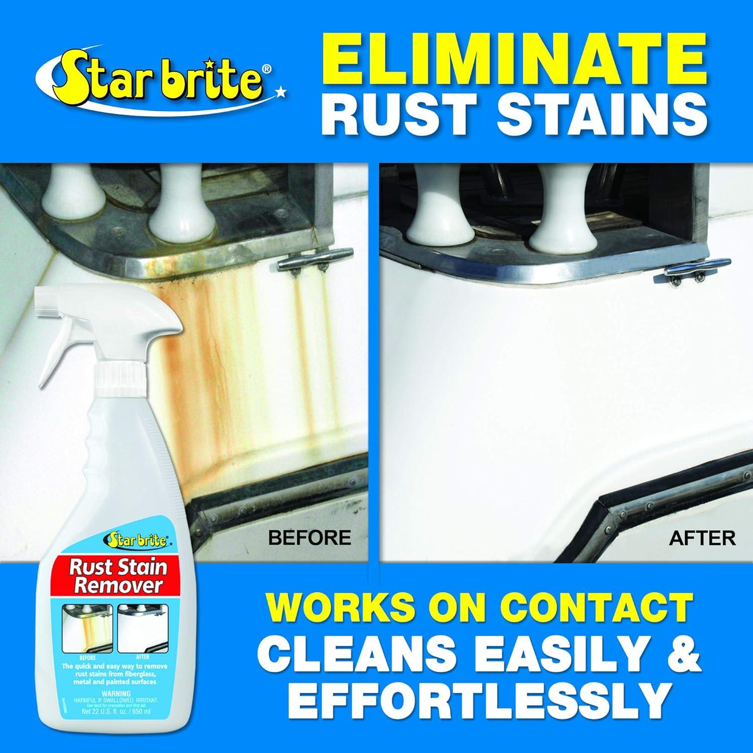 image:imageSTAR BRITE Rust amp Corrosion Stain Remover FastActing Spray for Fiberglass Vinyl Fabric Metal amp Painted Surfaces Also Removes Sprinkler Stains 22 OZ 089222P22 oz Standard Packaging