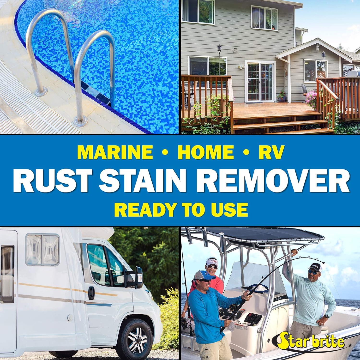 image:imageSTAR BRITE Rust amp Corrosion Stain Remover FastActing Spray for Fiberglass Vinyl Fabric Metal amp Painted Surfaces Also Removes Sprinkler Stains 22 OZ 089222P22 oz Standard Packaging