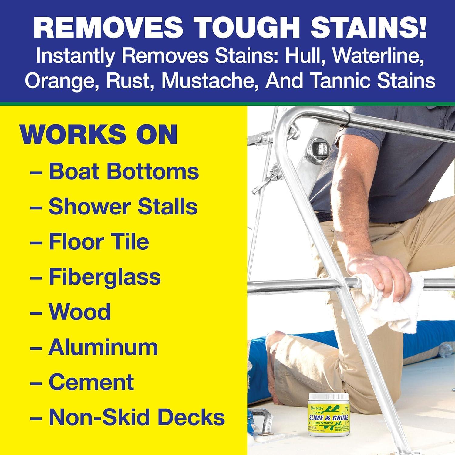 image:imageSTAR BRITE Stain Remover Concentrate Makes 5 Gallons Removes Tarnish Rust and Tough Stains on Fiberglass Metal Wood Cement Tile Decks and More