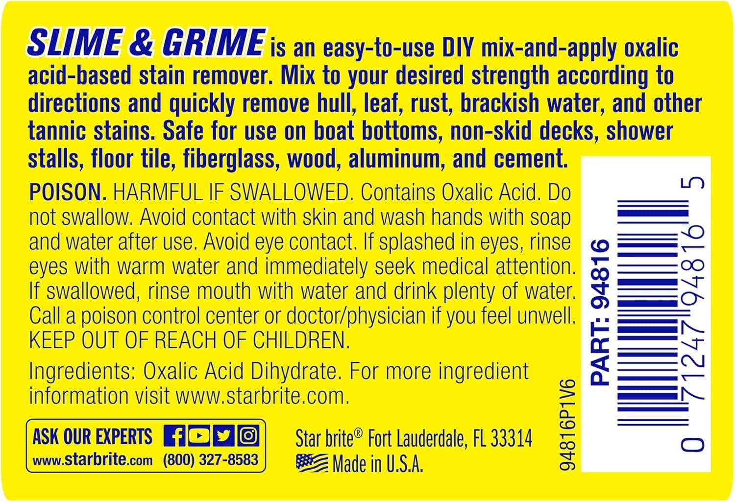 image:imageSTAR BRITE Stain Remover Concentrate Makes 5 Gallons Removes Tarnish Rust and Tough Stains on Fiberglass Metal Wood Cement Tile Decks and More