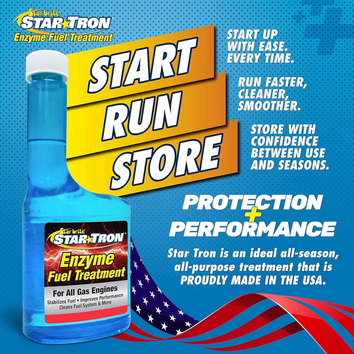 image:imageSTAR BRITE Star Tron Enzyme Fuel Treatment Concentrated Formula 32 Fl Oz Treats up to 512 Gallons Fuel Stabilizer amp Treatment Gasoline Stabilizer Star Tron Marine Enzyme Fuel Treatment128 Oz Treats 2 048 Gallons