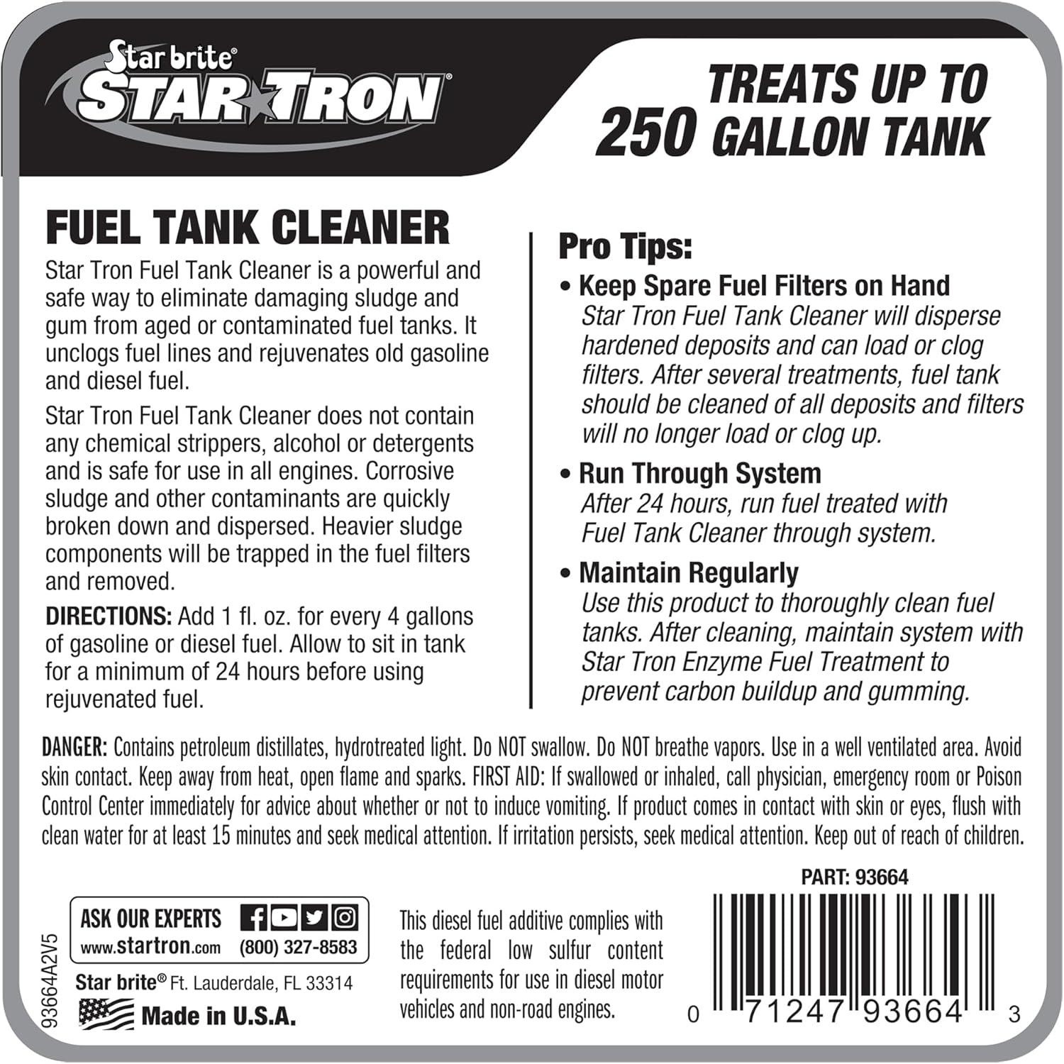 image:imageSTAR BRITE Star Tron Fuel Tank Cleaner Remove Sludge Varnish amp Other Deposits Rejuvenate Old Stale Fuel Concentrated Formula Works In Gas Tanks amp Diesel Tanks 1 GAL 09360064 Ounce