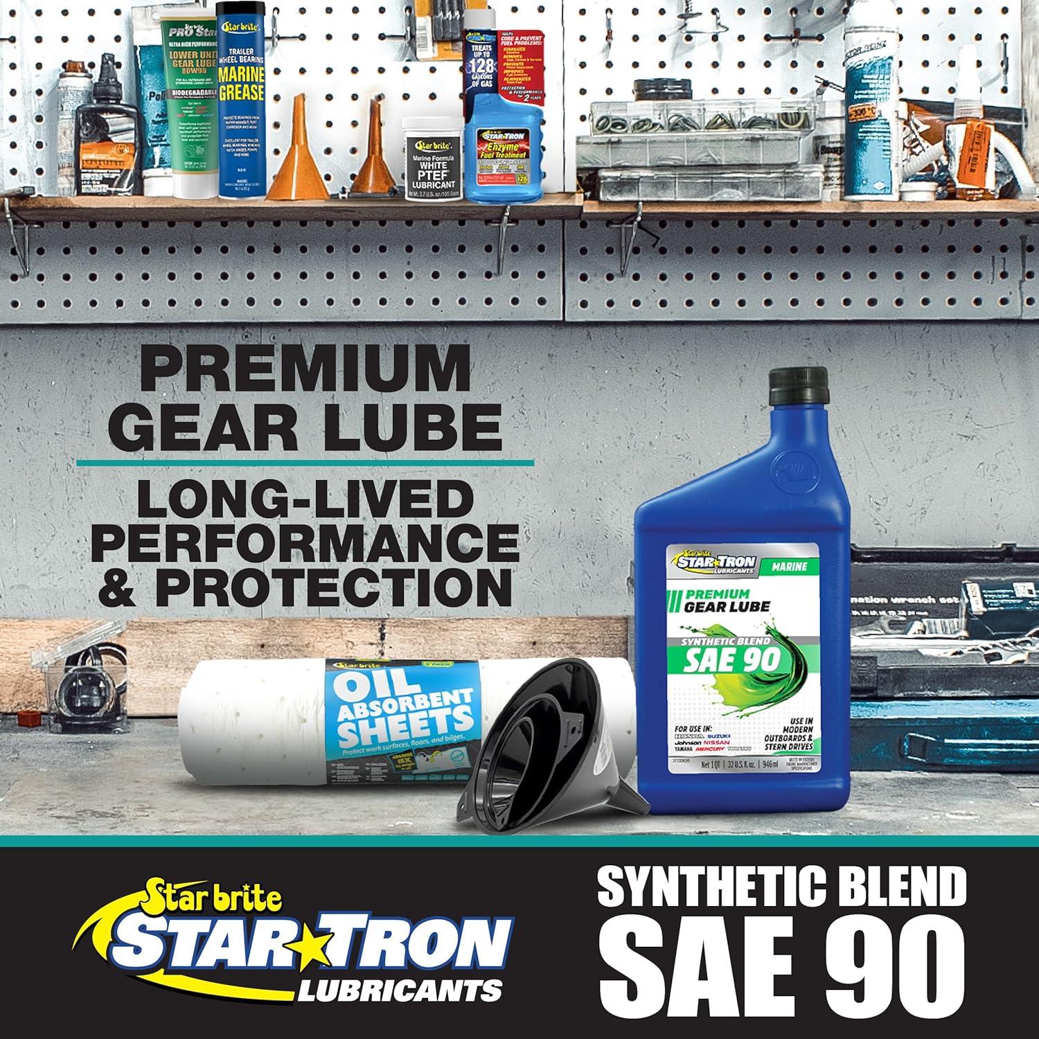 image:imageSTAR BRITE Star Tron Premium Full Synthetic Gear Lube SAE 75W90 MarineGrade API GL5 Certified32 Oz Quart