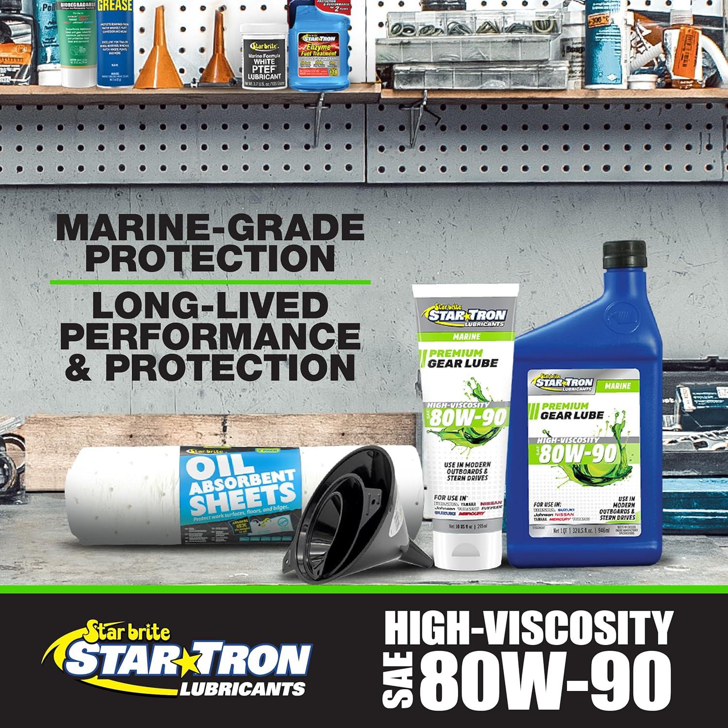 image:imageSTAR BRITE Star Tron Premium Full Synthetic Gear Lube SAE 75W90 MarineGrade API GL5 Certified32 Oz Quart