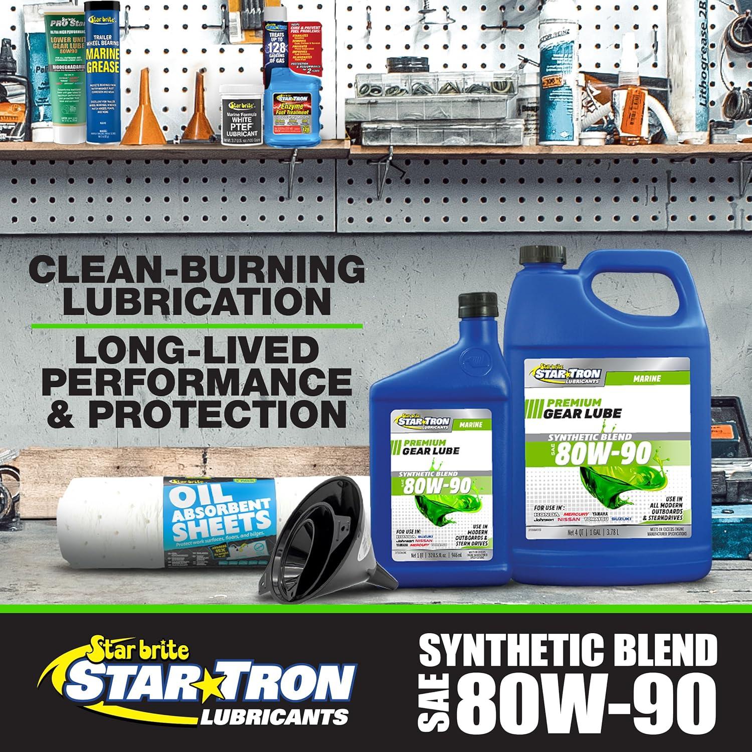 image:imageSTAR BRITE Star Tron Premium Full Synthetic Gear Lube SAE 75W90 MarineGrade API GL5 Certified32 Oz Quart