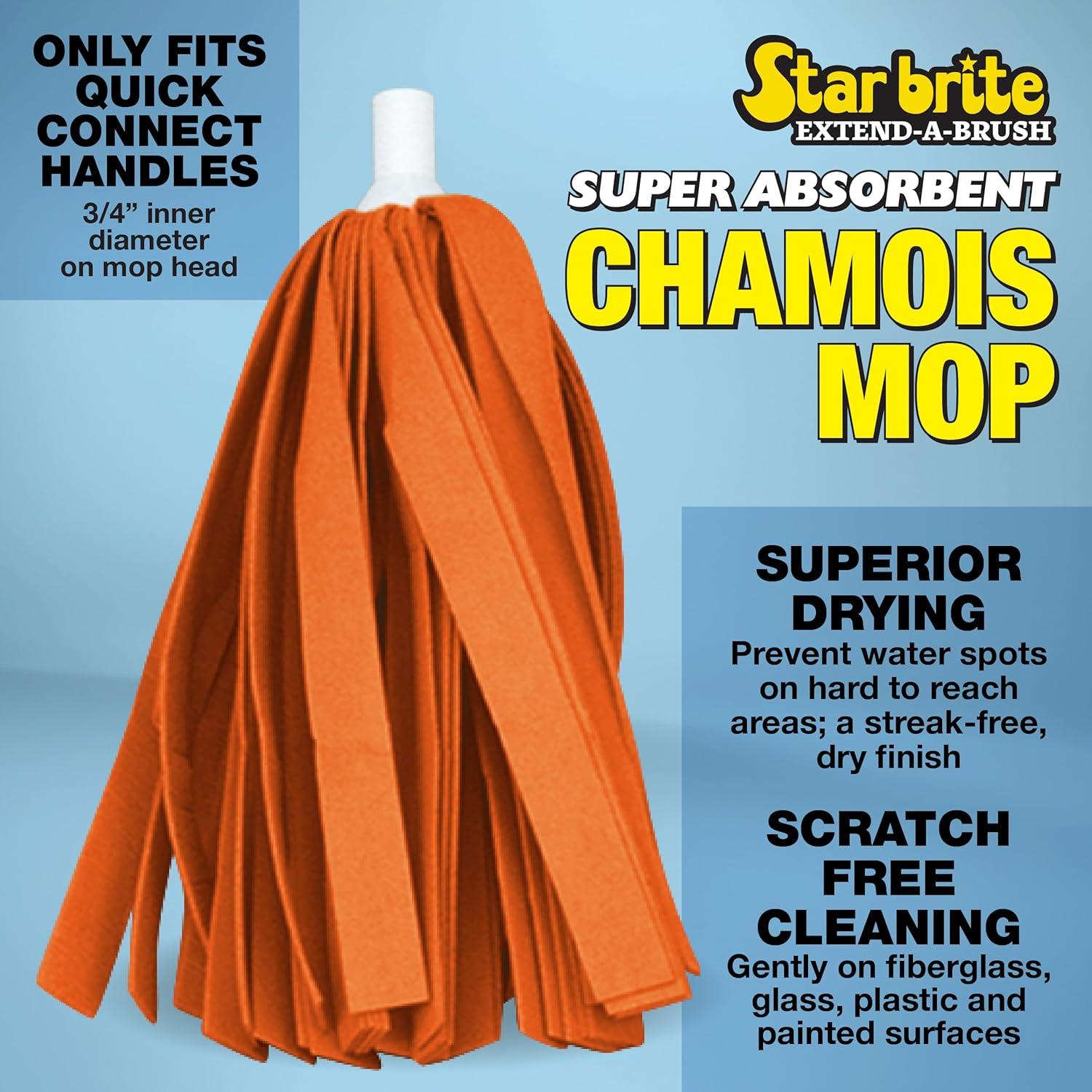 image:imageSTAR BRITE Super Absorbent Chamois Mop Quick Connect Fits All ExtendABrush STAR BRITE Handles 040032
